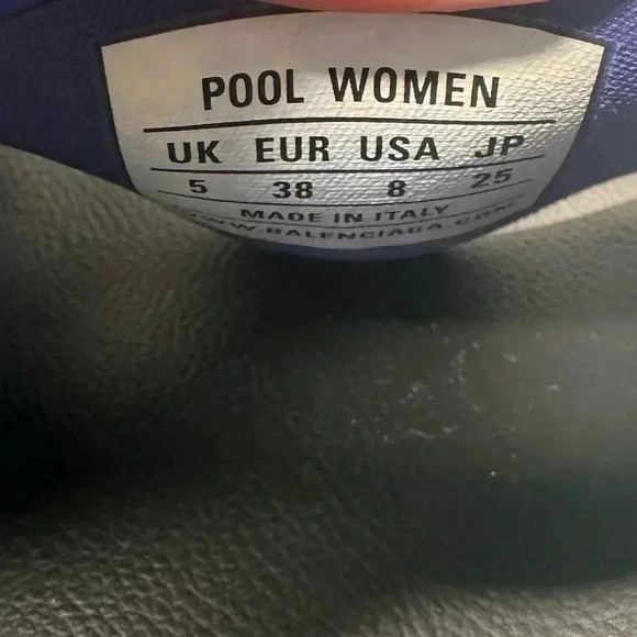 Balenciaga Slides SZ 8 Blue Slippers - Picture 9 of 9